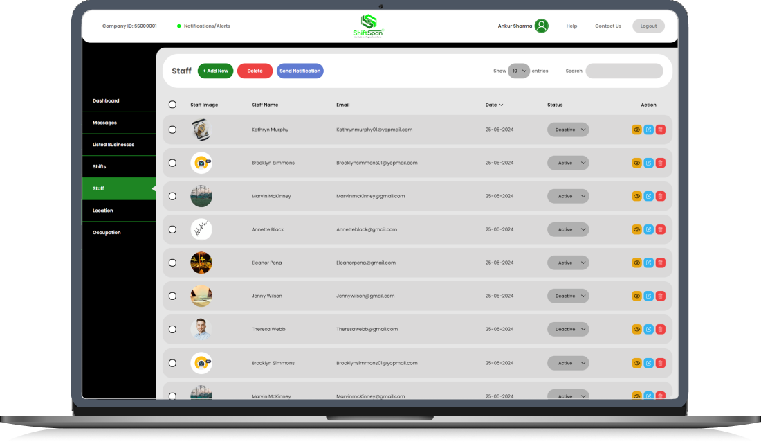 Scheduling and shift management simplified.